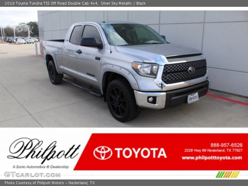 Silver Sky Metallic / Black 2019 Toyota Tundra TSS Off Road Double Cab 4x4