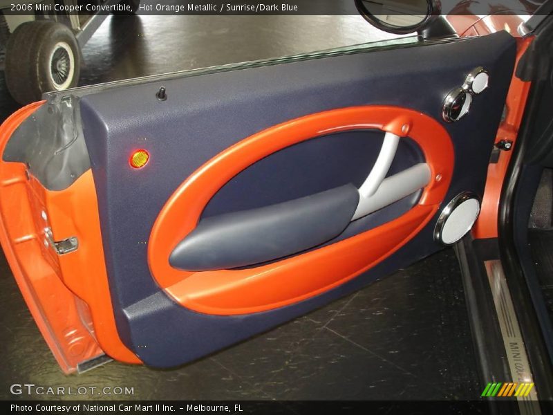 Hot Orange Metallic / Sunrise/Dark Blue 2006 Mini Cooper Convertible