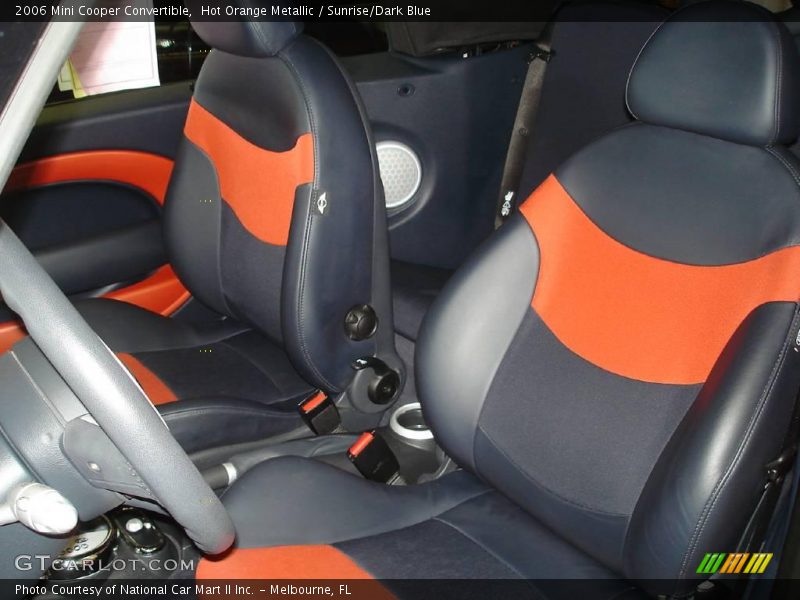 Hot Orange Metallic / Sunrise/Dark Blue 2006 Mini Cooper Convertible