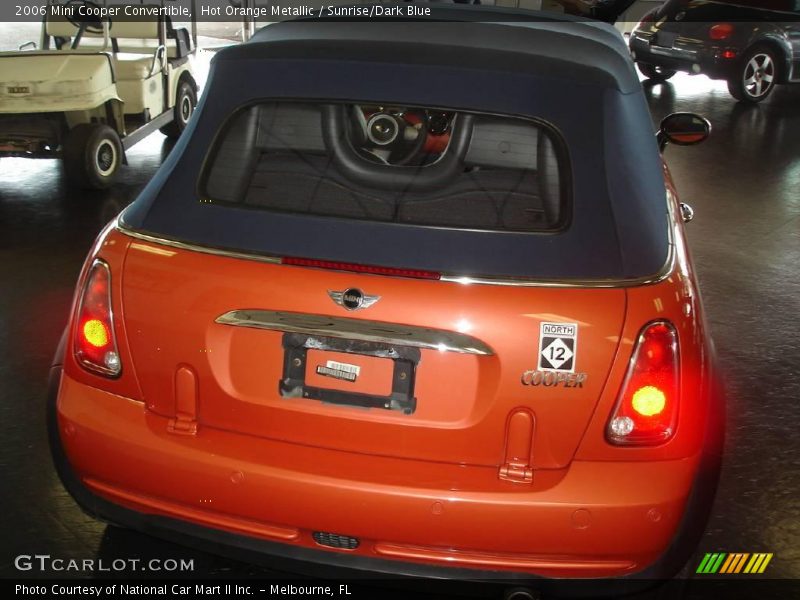 Hot Orange Metallic / Sunrise/Dark Blue 2006 Mini Cooper Convertible