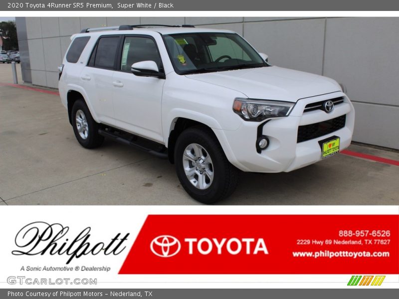 Super White / Black 2020 Toyota 4Runner SR5 Premium