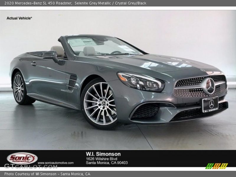 Selenite Grey Metallic / Crystal Grey/Black 2020 Mercedes-Benz SL 450 Roadster