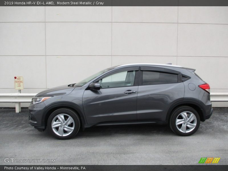 Modern Steel Metallic / Gray 2019 Honda HR-V EX-L AWD