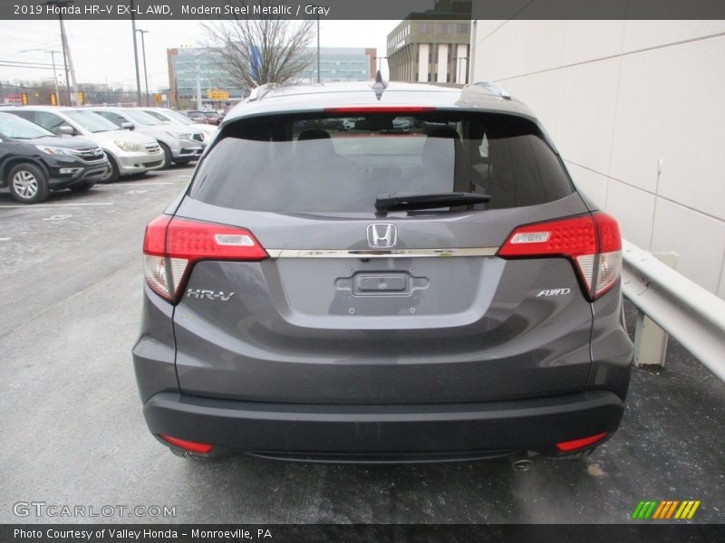 Modern Steel Metallic / Gray 2019 Honda HR-V EX-L AWD