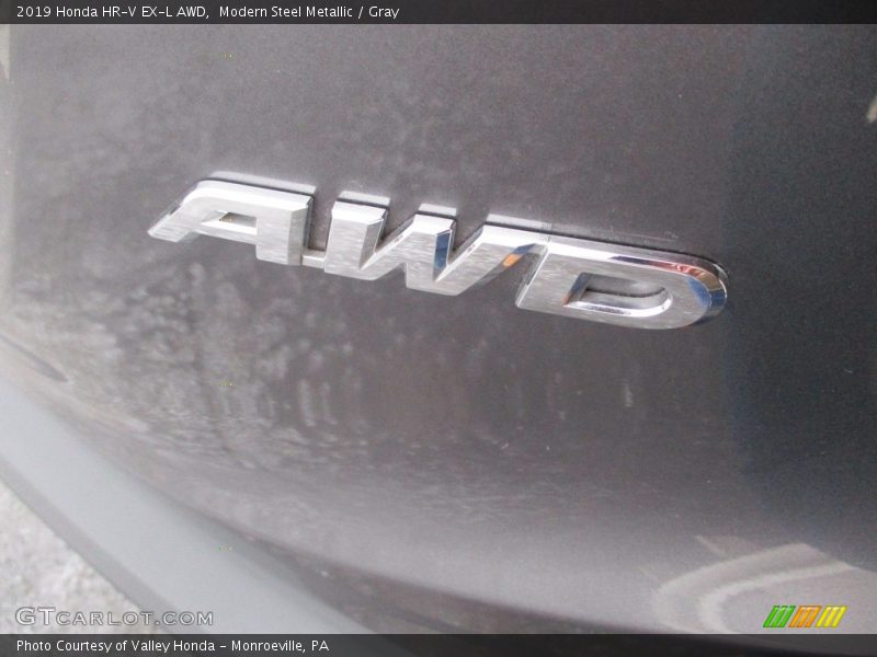 Modern Steel Metallic / Gray 2019 Honda HR-V EX-L AWD
