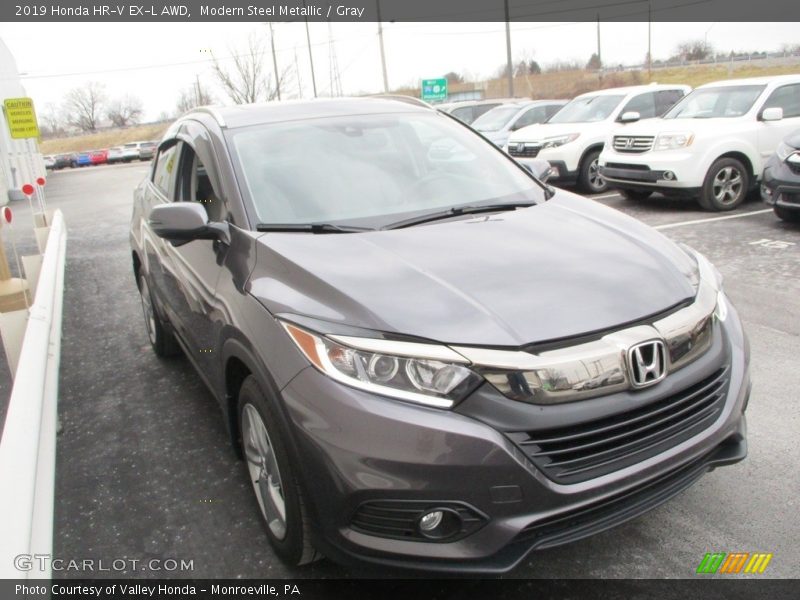 Modern Steel Metallic / Gray 2019 Honda HR-V EX-L AWD