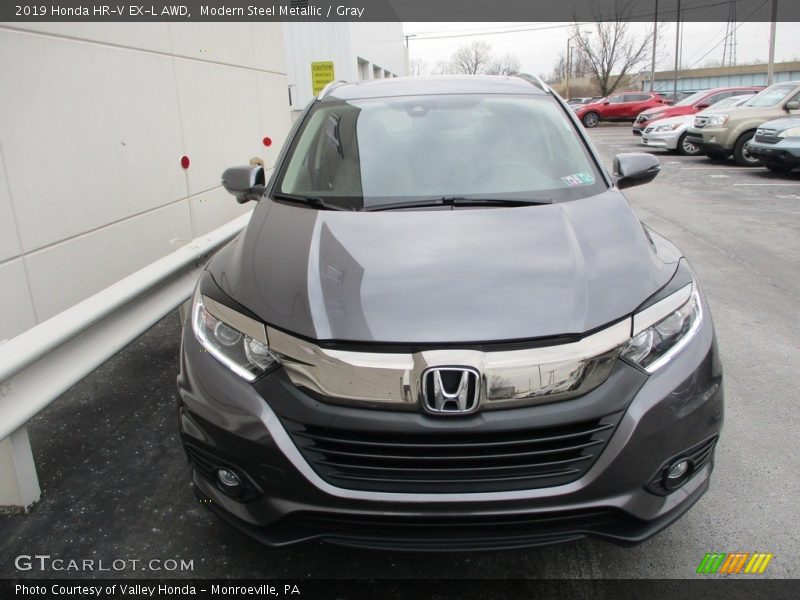 Modern Steel Metallic / Gray 2019 Honda HR-V EX-L AWD