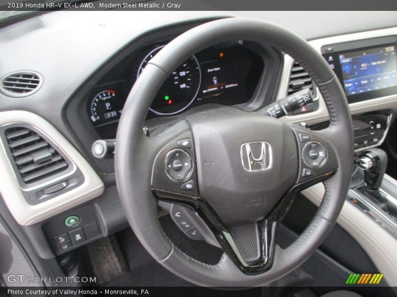 Modern Steel Metallic / Gray 2019 Honda HR-V EX-L AWD