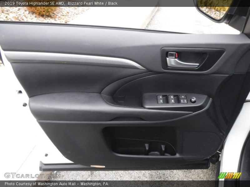Blizzard Pearl White / Black 2019 Toyota Highlander SE AWD