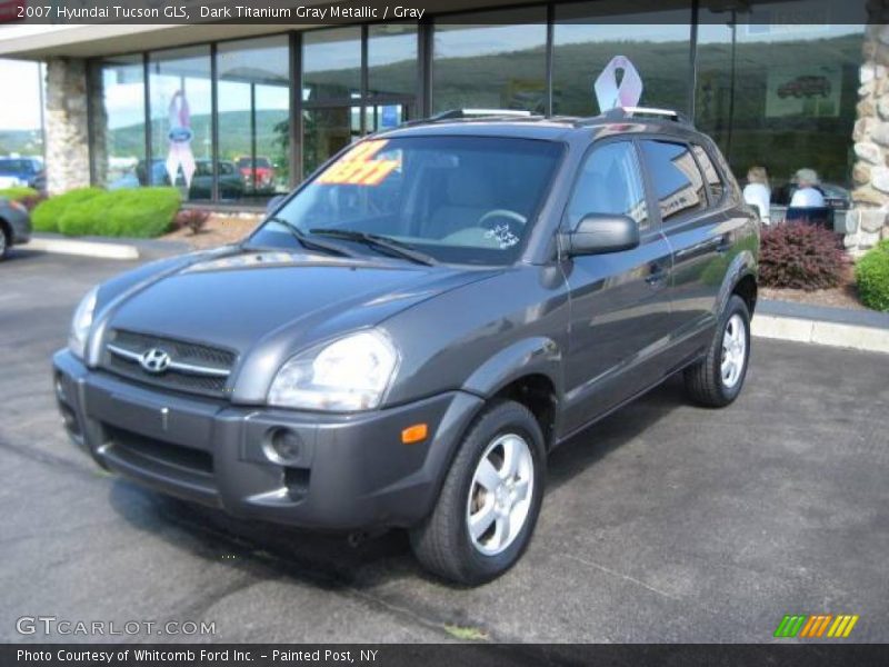 Dark Titanium Gray Metallic / Gray 2007 Hyundai Tucson GLS