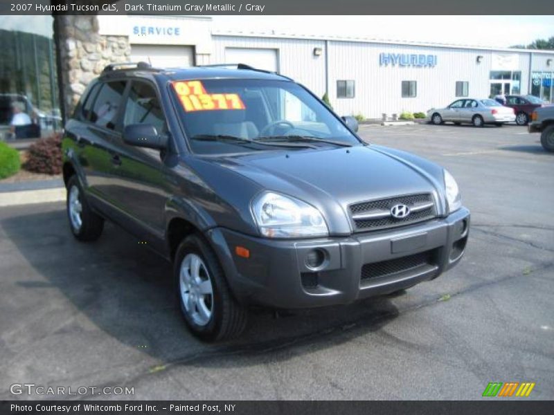 Dark Titanium Gray Metallic / Gray 2007 Hyundai Tucson GLS