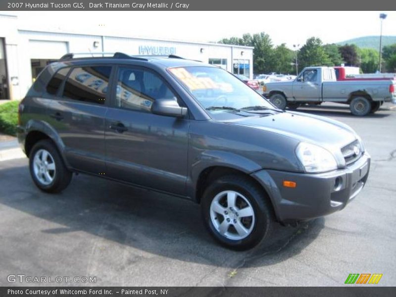 Dark Titanium Gray Metallic / Gray 2007 Hyundai Tucson GLS