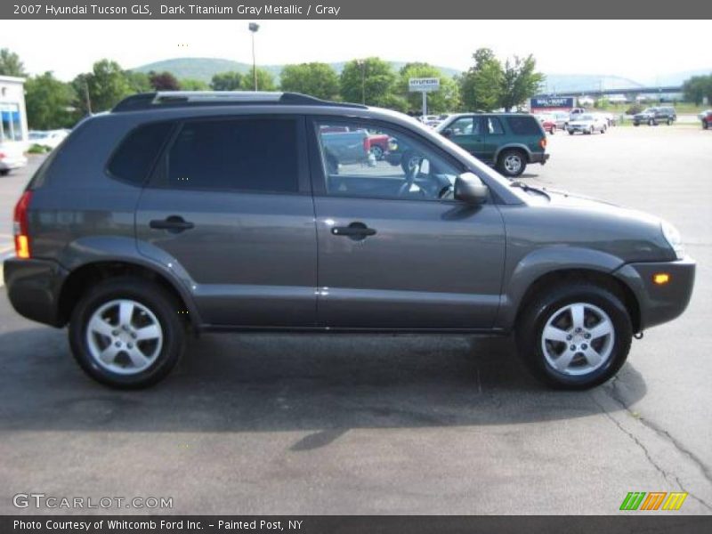 Dark Titanium Gray Metallic / Gray 2007 Hyundai Tucson GLS