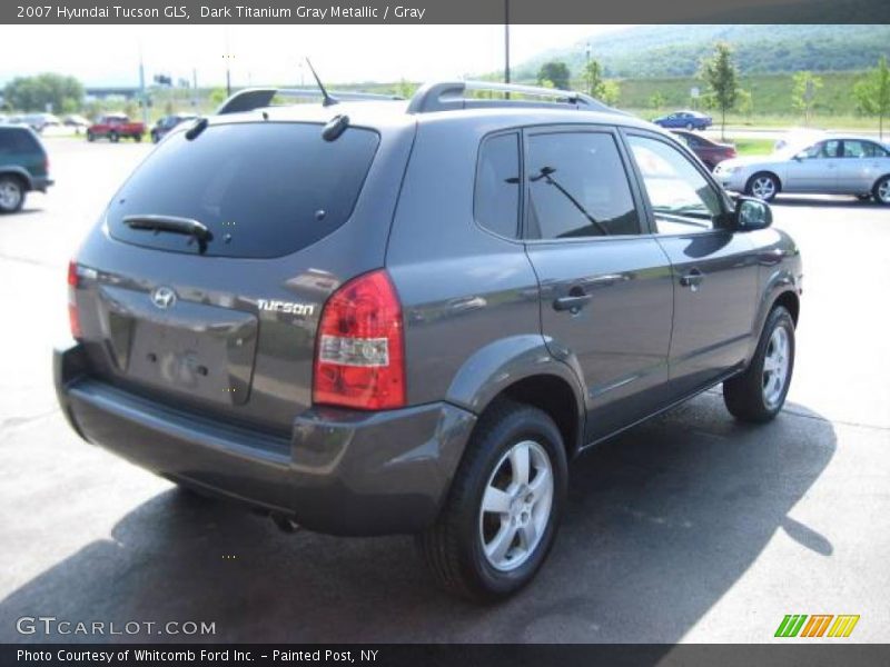 Dark Titanium Gray Metallic / Gray 2007 Hyundai Tucson GLS