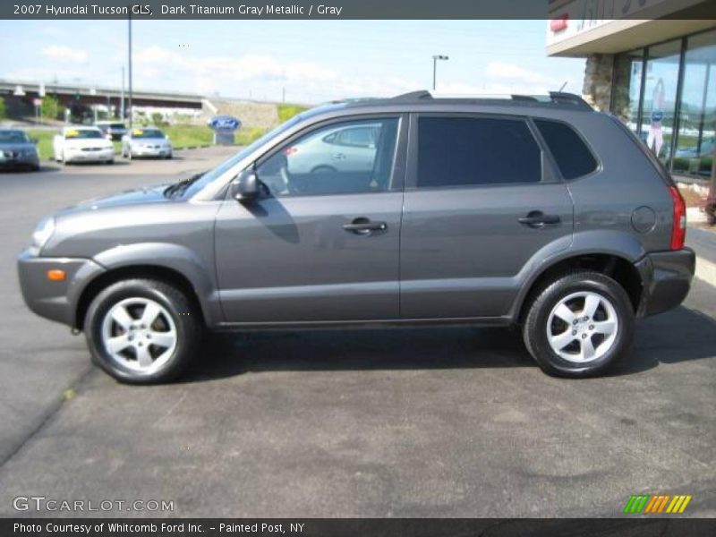 Dark Titanium Gray Metallic / Gray 2007 Hyundai Tucson GLS