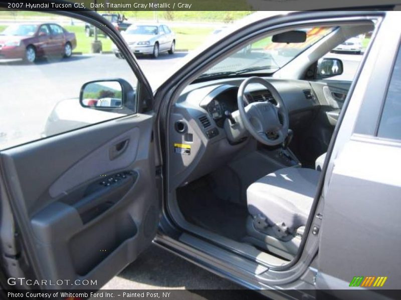 Dark Titanium Gray Metallic / Gray 2007 Hyundai Tucson GLS