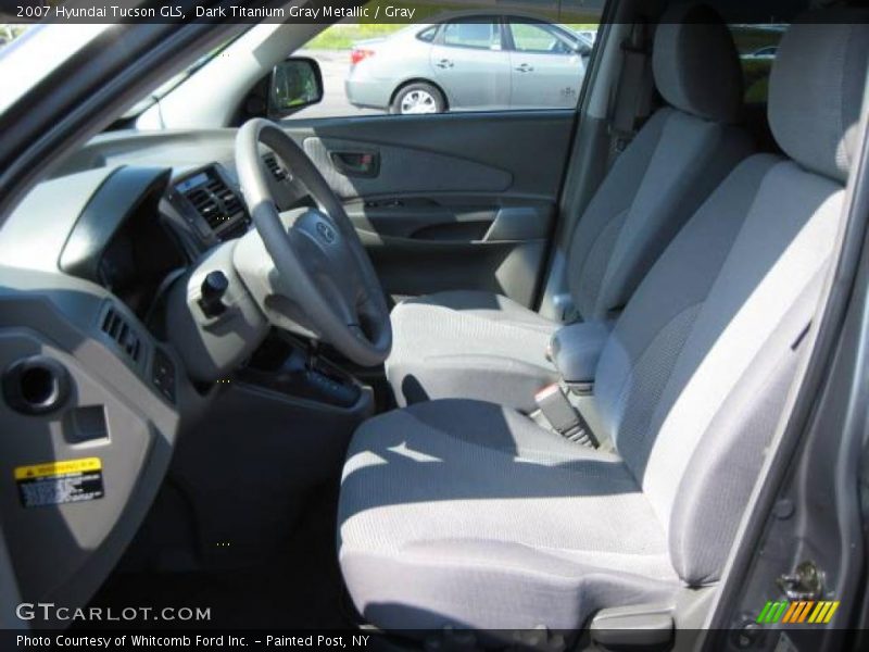 Dark Titanium Gray Metallic / Gray 2007 Hyundai Tucson GLS