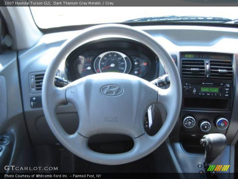 Dark Titanium Gray Metallic / Gray 2007 Hyundai Tucson GLS