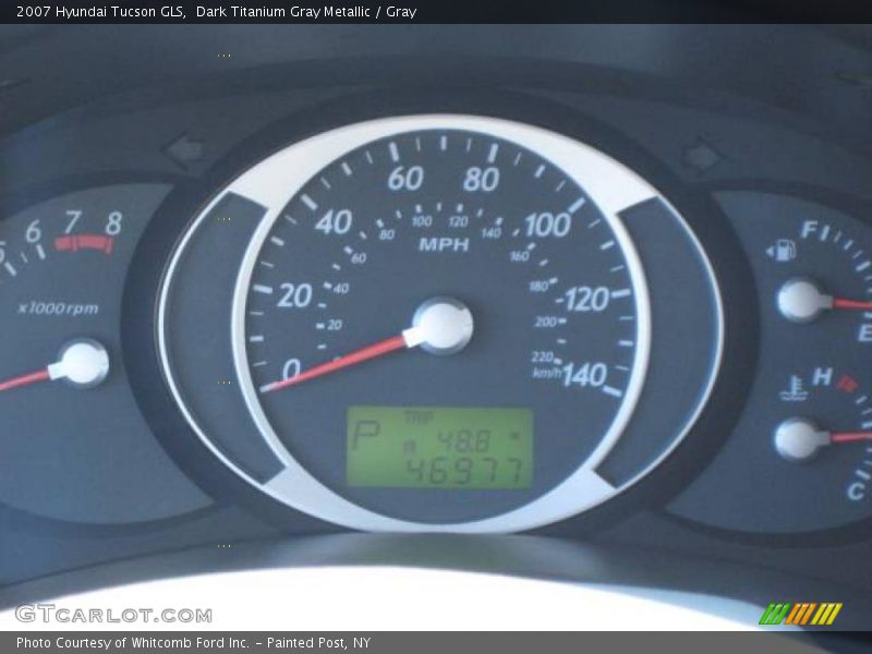 Dark Titanium Gray Metallic / Gray 2007 Hyundai Tucson GLS