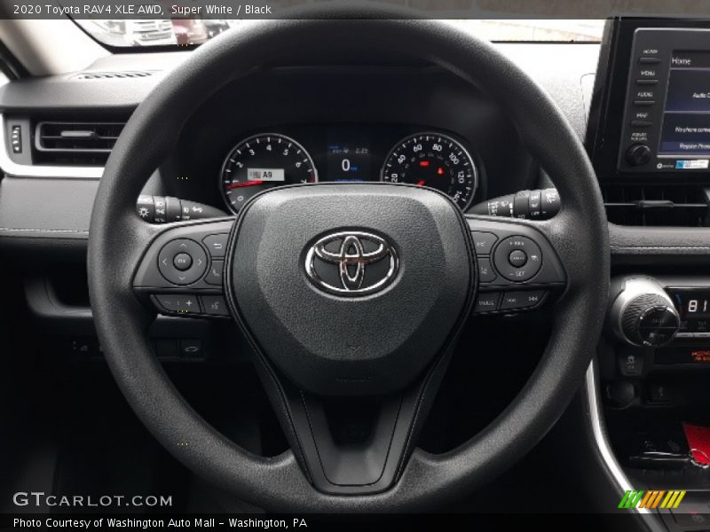 Super White / Black 2020 Toyota RAV4 XLE AWD