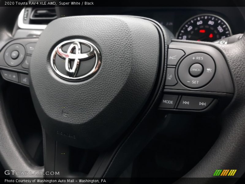 Super White / Black 2020 Toyota RAV4 XLE AWD