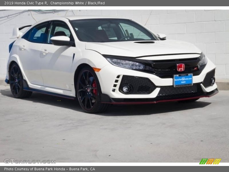 Championship White / Black/Red 2019 Honda Civic Type R