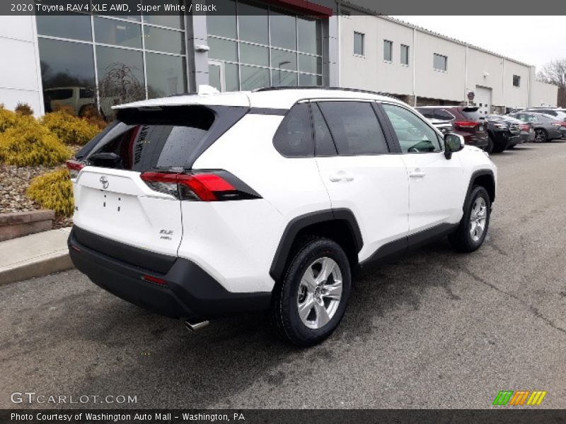 Super White / Black 2020 Toyota RAV4 XLE AWD