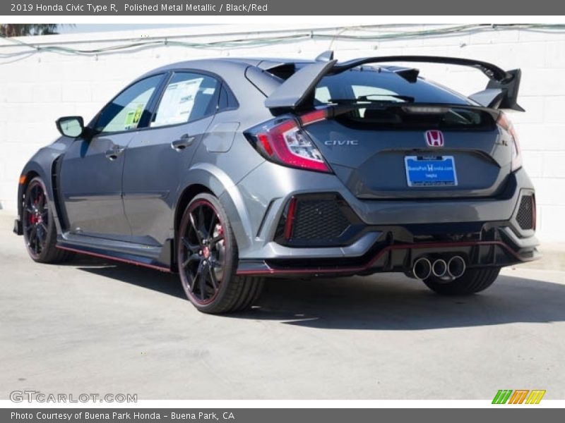 Polished Metal Metallic / Black/Red 2019 Honda Civic Type R