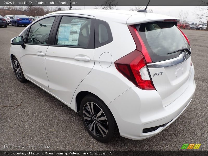 Platinum White Pearl / Black 2020 Honda Fit EX