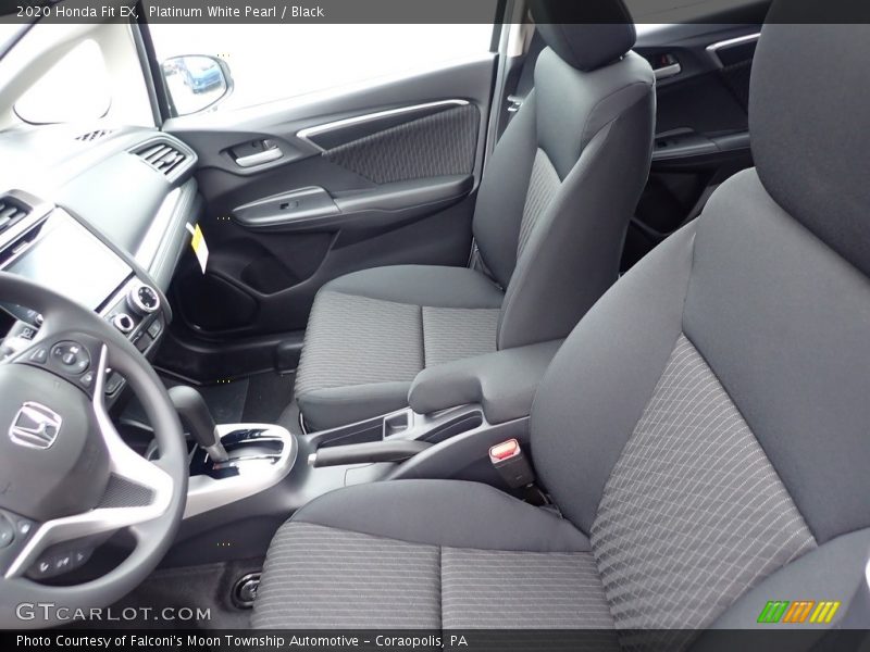 Platinum White Pearl / Black 2020 Honda Fit EX
