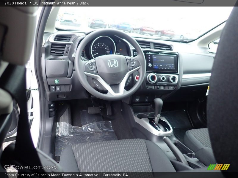 Platinum White Pearl / Black 2020 Honda Fit EX