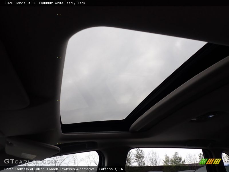 Platinum White Pearl / Black 2020 Honda Fit EX