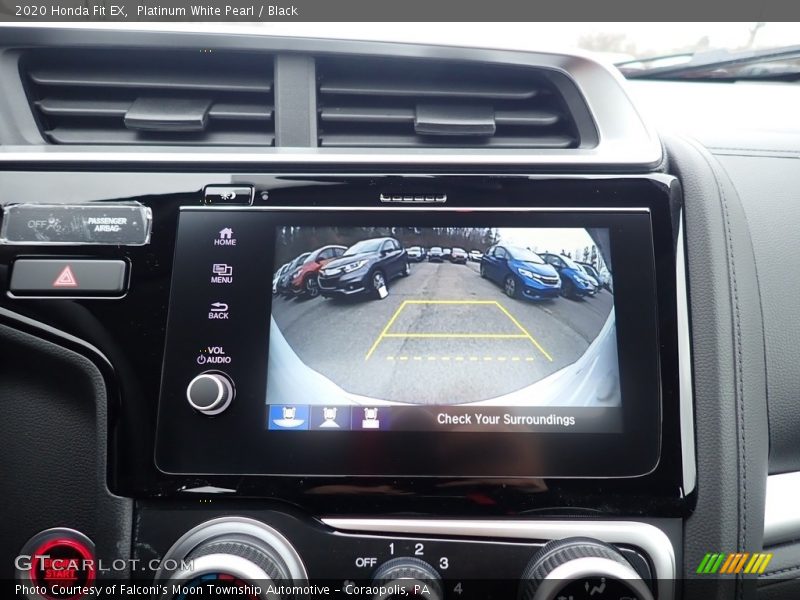 Platinum White Pearl / Black 2020 Honda Fit EX