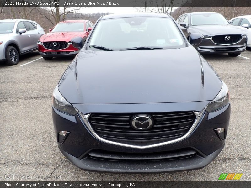 Deep Crystal Blue Mica / Black 2020 Mazda CX-3 Sport AWD