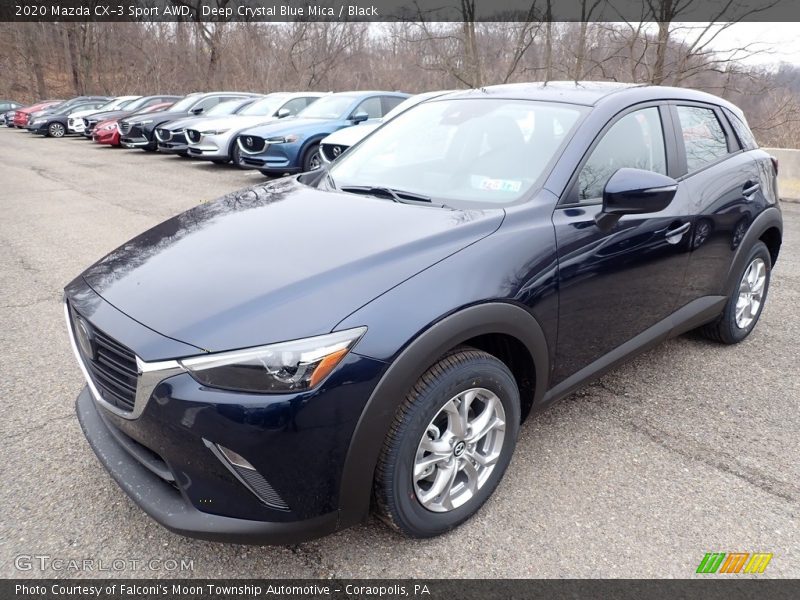 Deep Crystal Blue Mica / Black 2020 Mazda CX-3 Sport AWD