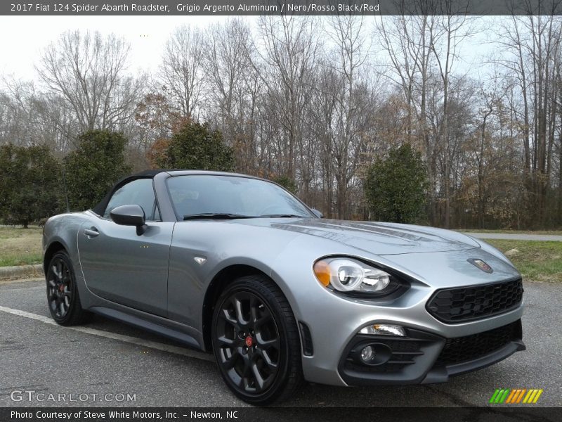 Grigio Argento Aluminum / Nero/Rosso Black/Red 2017 Fiat 124 Spider Abarth Roadster