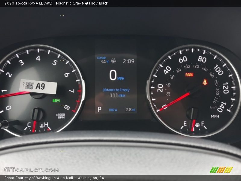 Magnetic Gray Metallic / Black 2020 Toyota RAV4 LE AWD