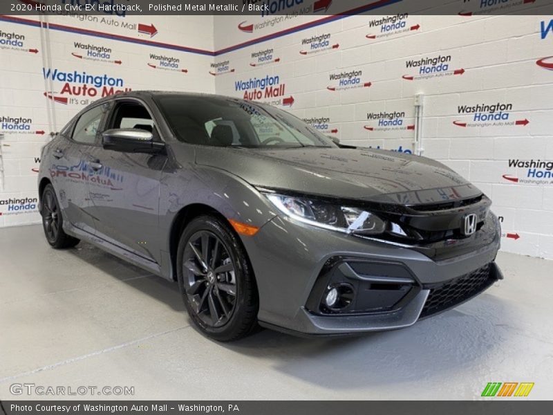 Polished Metal Metallic / Black 2020 Honda Civic EX Hatchback