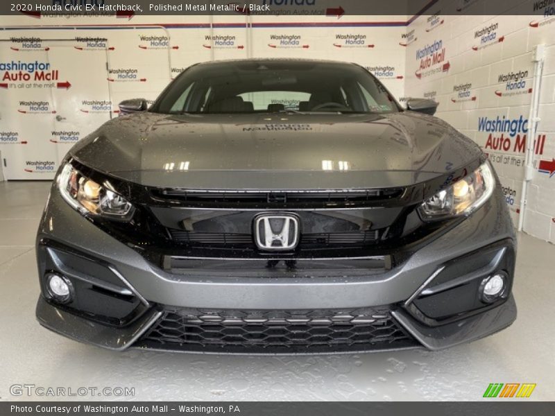 Polished Metal Metallic / Black 2020 Honda Civic EX Hatchback