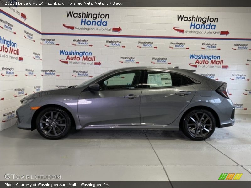 Polished Metal Metallic / Black 2020 Honda Civic EX Hatchback