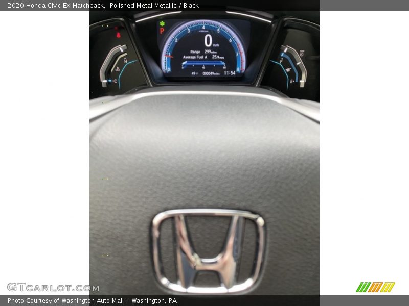 Polished Metal Metallic / Black 2020 Honda Civic EX Hatchback