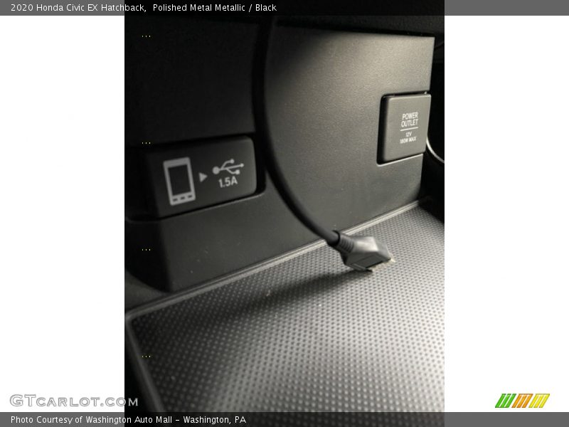 Polished Metal Metallic / Black 2020 Honda Civic EX Hatchback