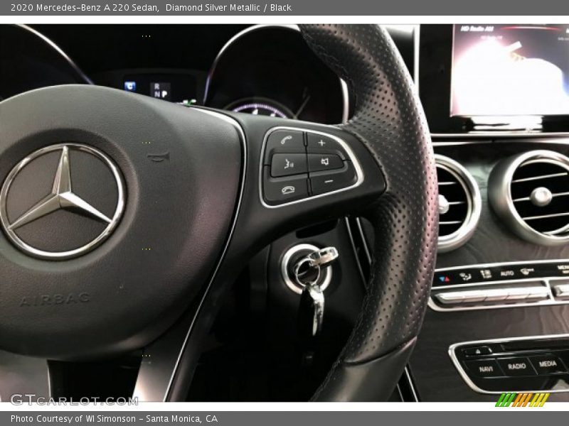 Diamond Silver Metallic / Black 2020 Mercedes-Benz A 220 Sedan