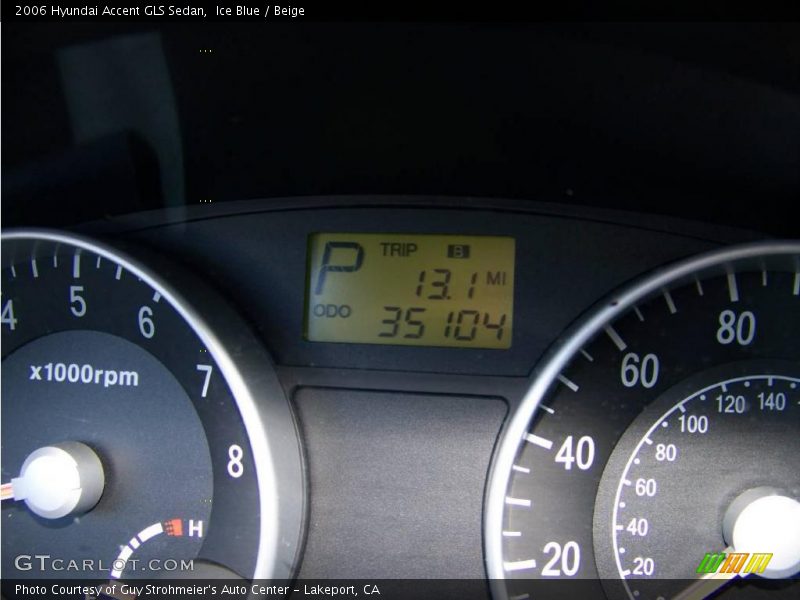 Ice Blue / Beige 2006 Hyundai Accent GLS Sedan