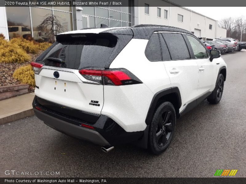 Blizzard White Pearl / Black 2020 Toyota RAV4 XSE AWD Hybrid