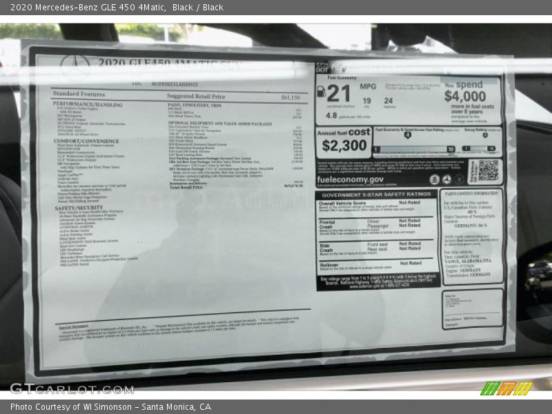 Black / Black 2020 Mercedes-Benz GLE 450 4Matic