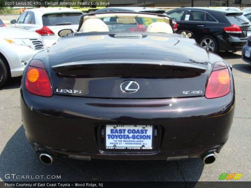 Twilight Amethyst Pearl / Ecru Beige 2005 Lexus SC 430