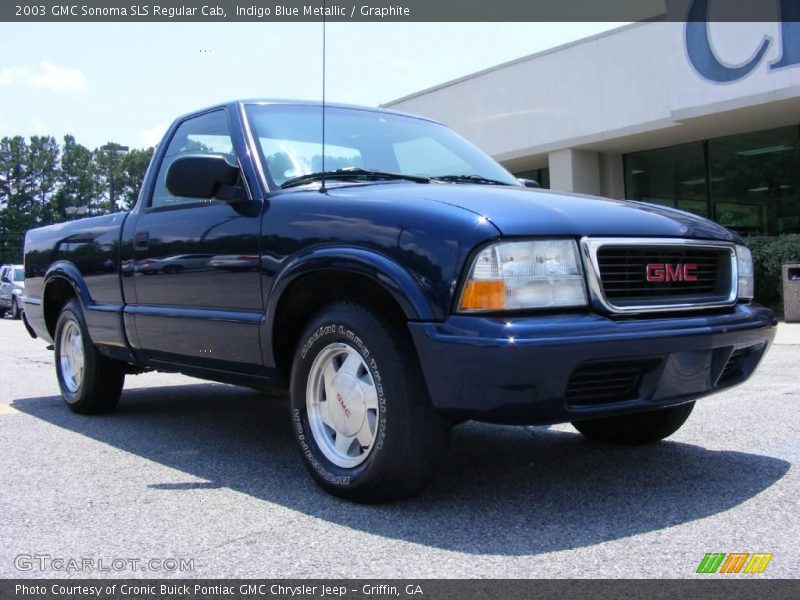 Indigo Blue Metallic / Graphite 2003 GMC Sonoma SLS Regular Cab