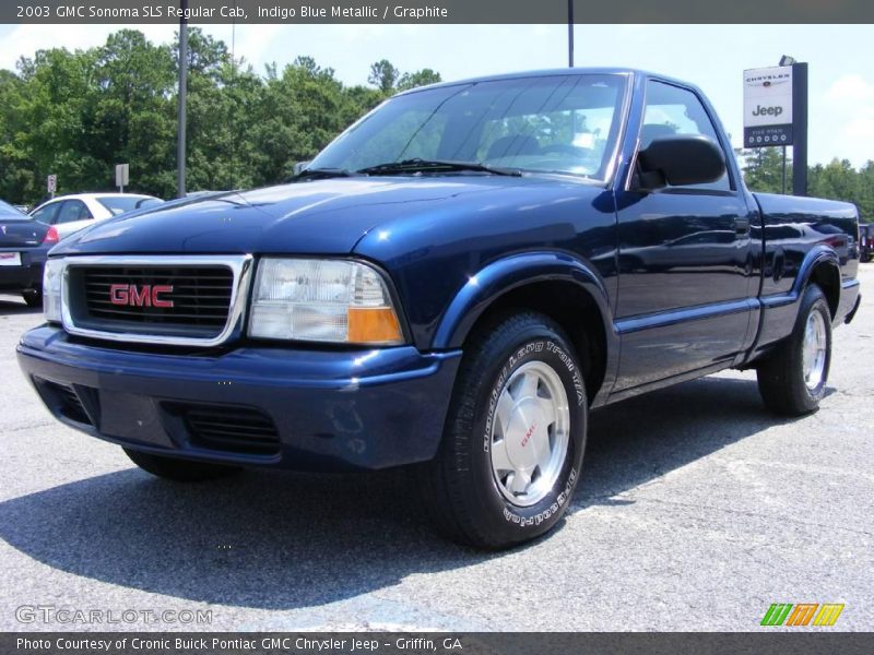 Indigo Blue Metallic / Graphite 2003 GMC Sonoma SLS Regular Cab