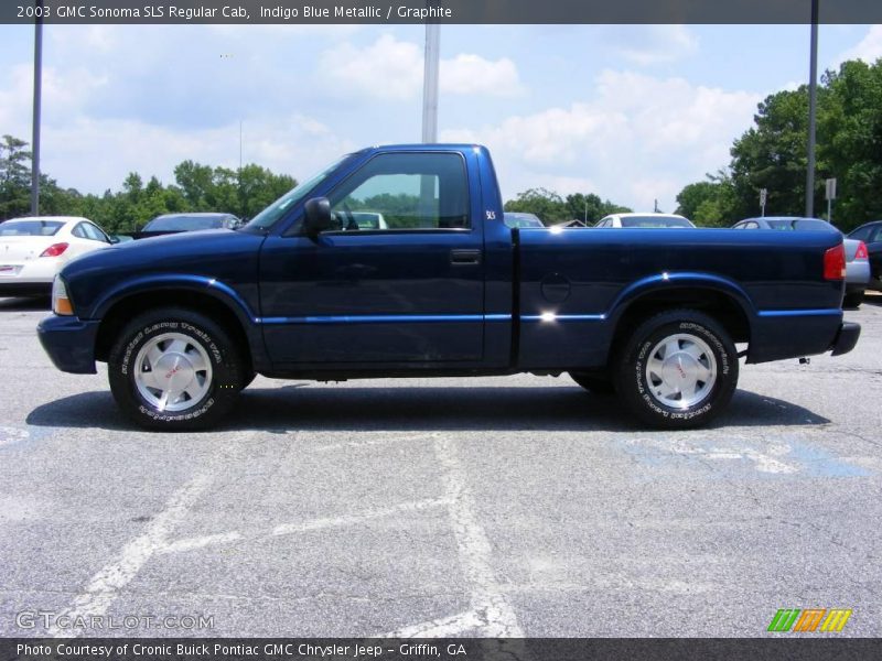 Indigo Blue Metallic / Graphite 2003 GMC Sonoma SLS Regular Cab